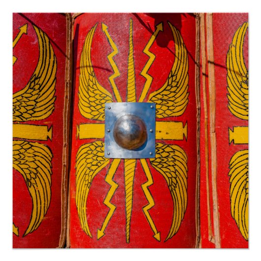 Romeinse militaire schild - Scutum Perfect Poster (Voorkant)