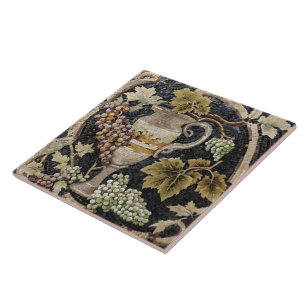 Romeinse mozaïek stijl wijn keramische Tegel Tegeltje