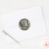 Romeinse munt ronde sticker (Envelop)