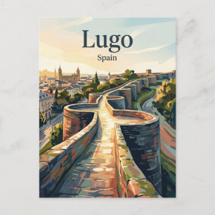 Romeinse Muren van Lugo Spanje Briefkaart