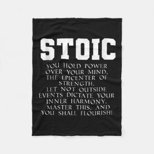 Romeinse Rijk Boek Quote Marcus Aurelius Stoic Tan Fleece Deken