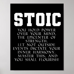 Romeinse Rijk Boek Quote Marcus Aurelius Stoic Tan Poster