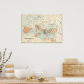  Romeinse Rijk Map 1895 Poster (Keuken)