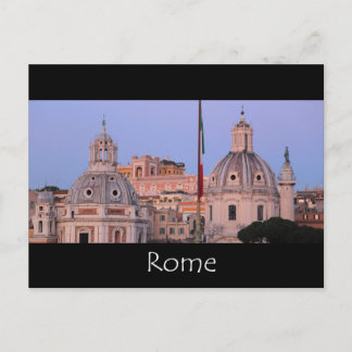 Romeinse skyline bij schemering briefkaart
