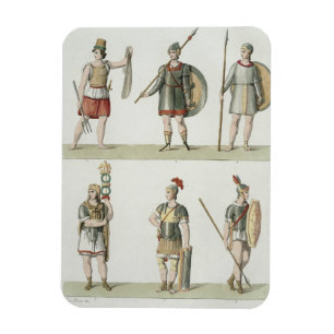 Romeinse soldaten, detail van bord 2, klasse 5 van magneet