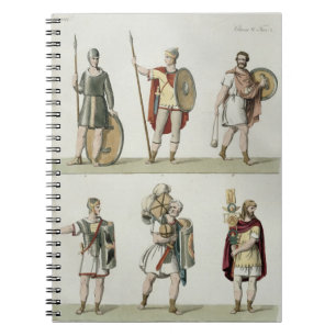 Romeinse soldaten, detail van plaat 2, klasse 5 va notitieboek