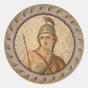 Romeinse soldeermozaïekticker ronde sticker