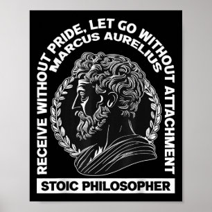 Romeinse stoïcijnse filosofie Marcus Aurelius Lati Poster