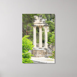 Romeinse tempelruïnes, Frankrijk Canvas Afdruk