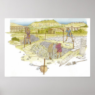 Romeinse weg. Detail Poster