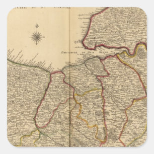 Romeinse wegen en bossen vierkante sticker