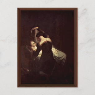 Romeo bij Juliet's sterfbed, door Füssli Johann He Briefkaart