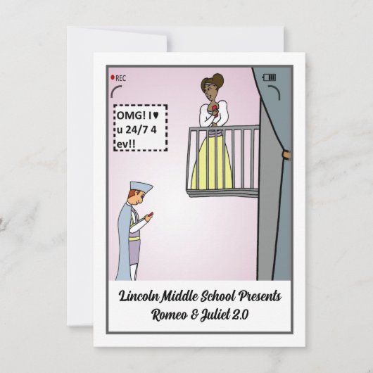 Romeo en Julia 2.0 Flat Holiday Kaart (Voorkant)