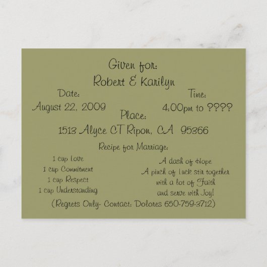 Romeo en Julia, bruiloft uitnodigt Uitnodiging Briefkaart (Achterkant)