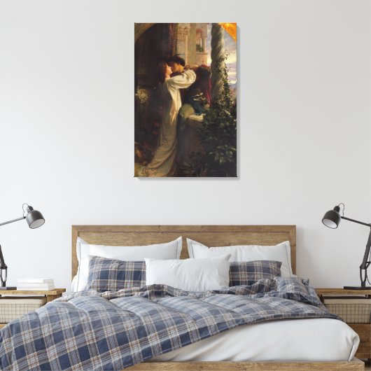 Romeo en Julia (door Frank Dicksee) Canvas Afdruk (Insitu (Slaapkamer))