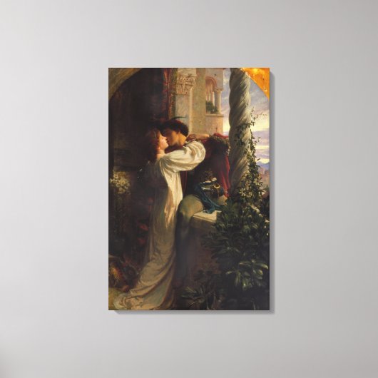 Romeo en Julia (door Frank Dicksee) Canvas Afdruk (Voorkant)