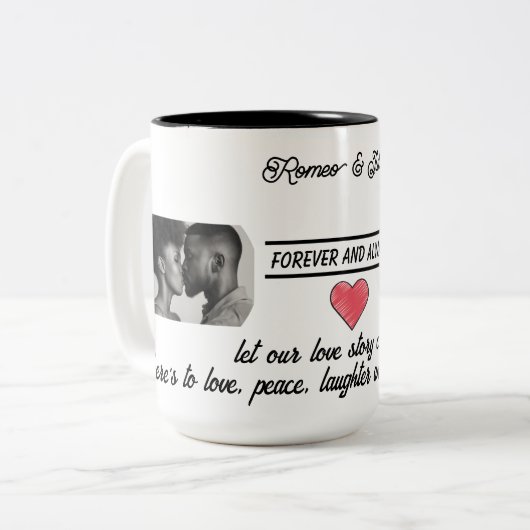 Romeo en Julia houden van Mok (Voorkant links)