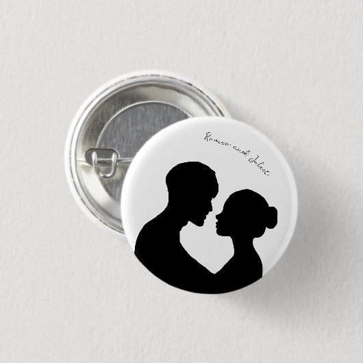 Romeo en Julia  pin Ronde Button 3,2 Cm (Voorkant /achterkant)