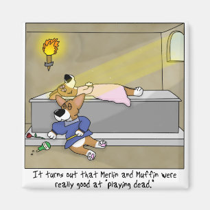 Romeo en Juliet Corgi Magnet Magneet