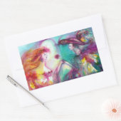 ROMEO EN JULIET / GOUD BLAUWE SPANKELS RECHTHOEKIG RECHTHOEKIGE STICKER (Envelop)