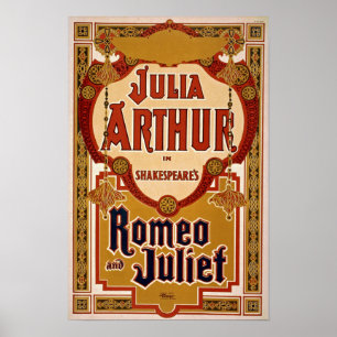 Romeo en Juliet Play Vintage Poster
