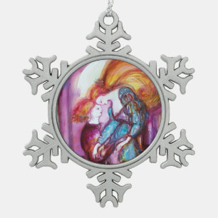 ROMEO EN JULIET Romantic Valentijns Day Tin Sneeuwvlok Ornament
