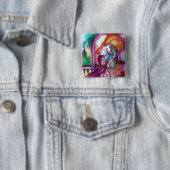 ROMEO EN JULIET Romantic Valentijns Day Vierkante Button 5,1 Cm (In situ)