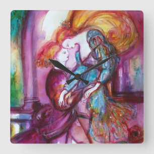 ROMEO EN JULIET Romantic Valentijns Day Vierkante Klok