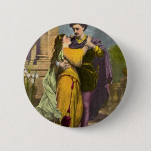 Romeo en Juliet Ronde Button 5,7 Cm