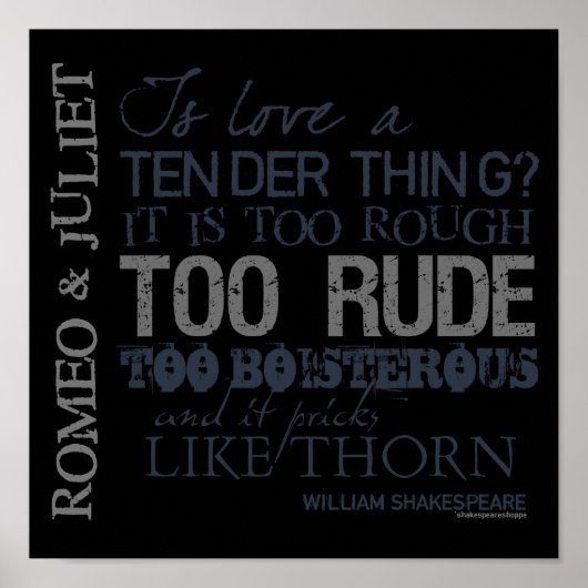 Romeo & Juliet Love Quote Poster (Voorkant)