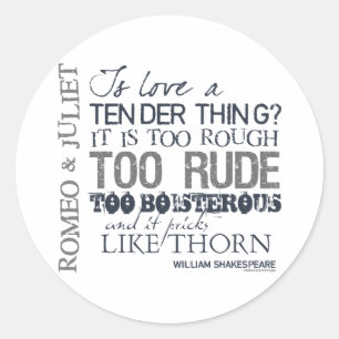 Romeo & Juliet Love Quote Ronde Sticker