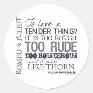 Romeo & Juliet Love Quote Ronde Sticker