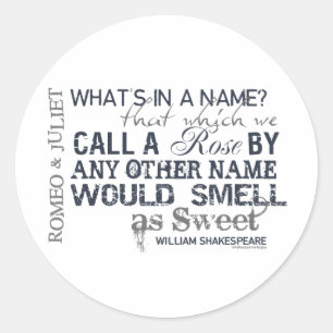 Romeo & Juliet Name Quote Ronde Sticker