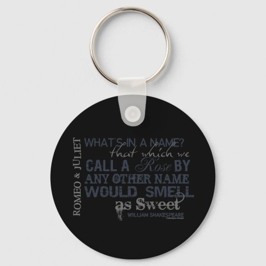 Romeo & Juliet Name Quote Sleutelhanger (Voorkant)