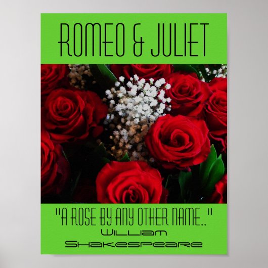 Romeo & Juliet Poster A Roos Shakespeare (Voorkant)