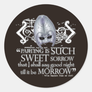 Romeo & Juliet Quote Ronde Sticker