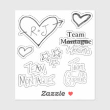 Romeo + Juliet sticker vel