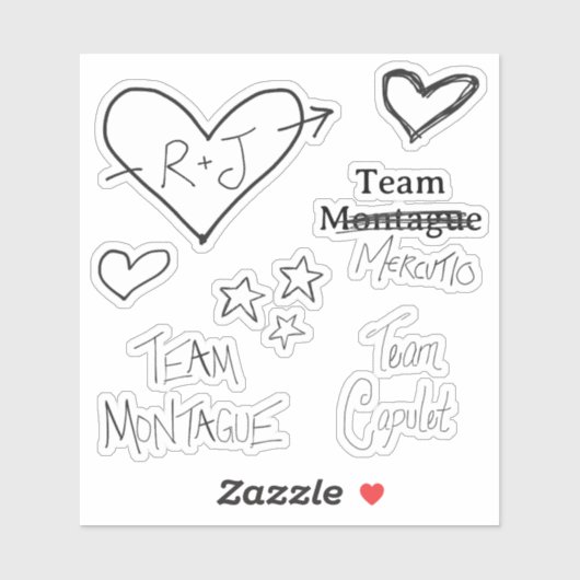 Romeo + Juliet sticker vel (Vel)