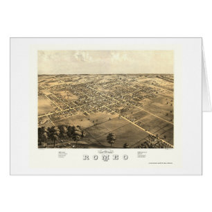 Romeo, MI Panorama Map - 1868