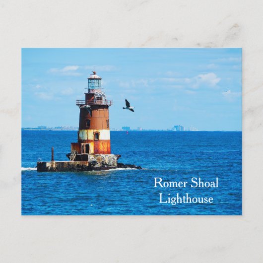 Romer Shoal Lighthouse New York Harbor Postcard Briefkaart (Voorkant)