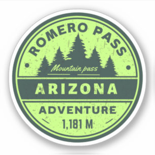 Romero-pas, Arizona wandelen alpine passen Sticker