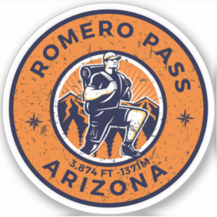 Romero-pas, Arizona wandelen alpine passen Sticker