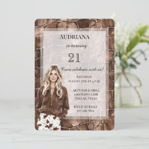 Romige Bruine Chocolade Blond meisje Verjaardag Kaart