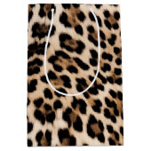 Romige bruine zwarte luipaard medium cadeauzakje (Voorkant)