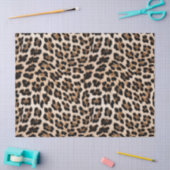Romige bruine zwarte luipaard tissuepapier (Craft)