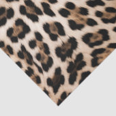 Romige bruine zwarte luipaard tissuepapier (Detail)