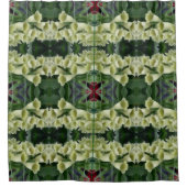 Romige Foxglove Flowers Abstract Douchegordijn (Voorkant)