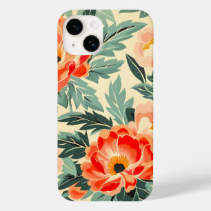 Romige perzik bloesem Waterverf Case-Mate iPhone 14 Hoesje