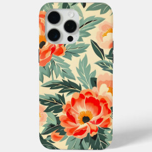 Romige  perzik bloesem Waterverf iPhone 15 Pro Max Hoesje