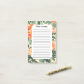 Romige perzik bloesem Waterverf Post-it® Notes (Op bureau)